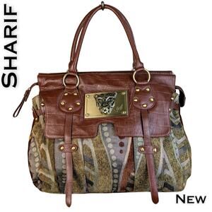 NEW Sharif Brocade Carpetbag  Satchel Shoulder Tote Travel Bag EXTRA Large